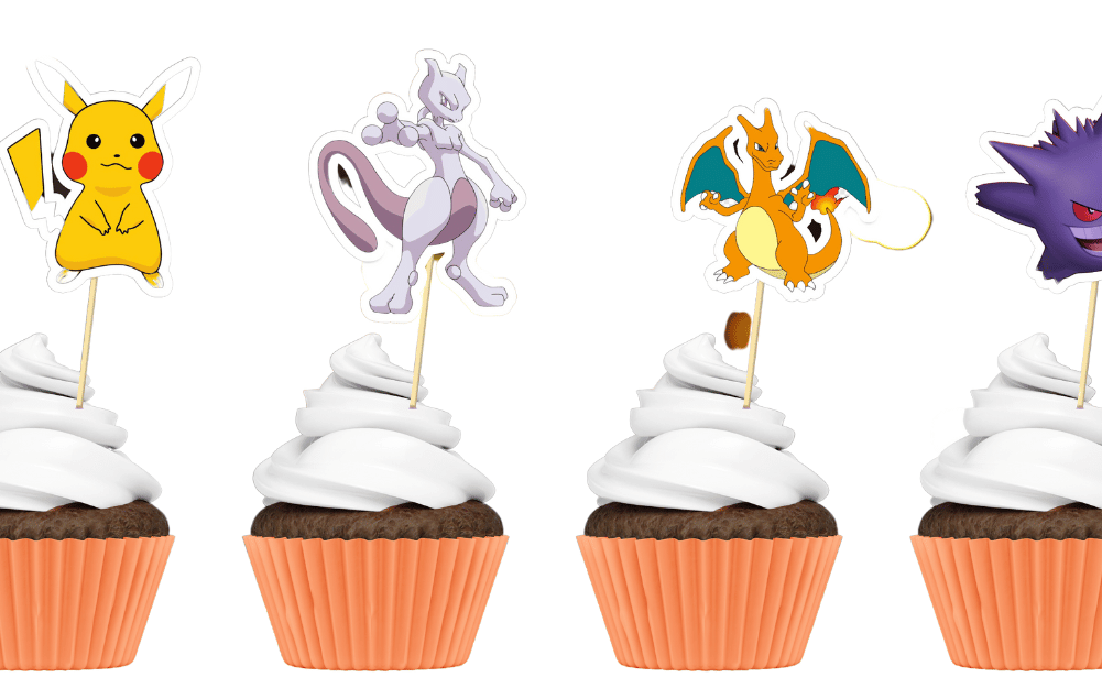 Pokemon Theme Cup Cake Toppers