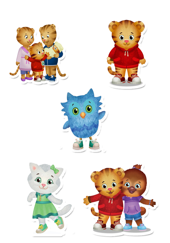 Daniel the tiger theme Cutouts for Birthday Decoration