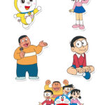 Doraemon theme cupcake topper