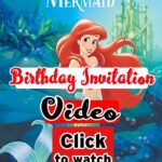 little mermaid theme birthday invitation video