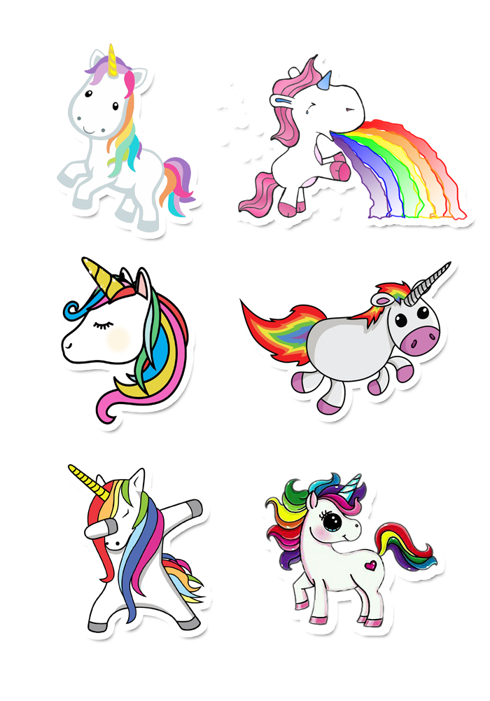 Unicorn theme Cup Cake Toppers