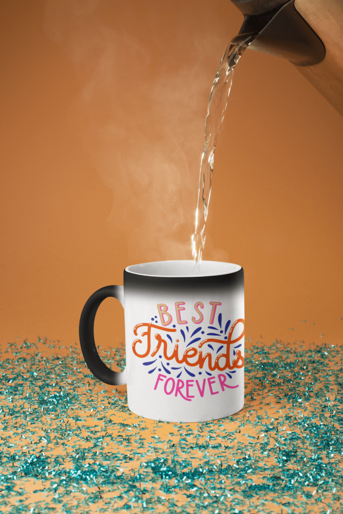 best friends forever printed coffee mug