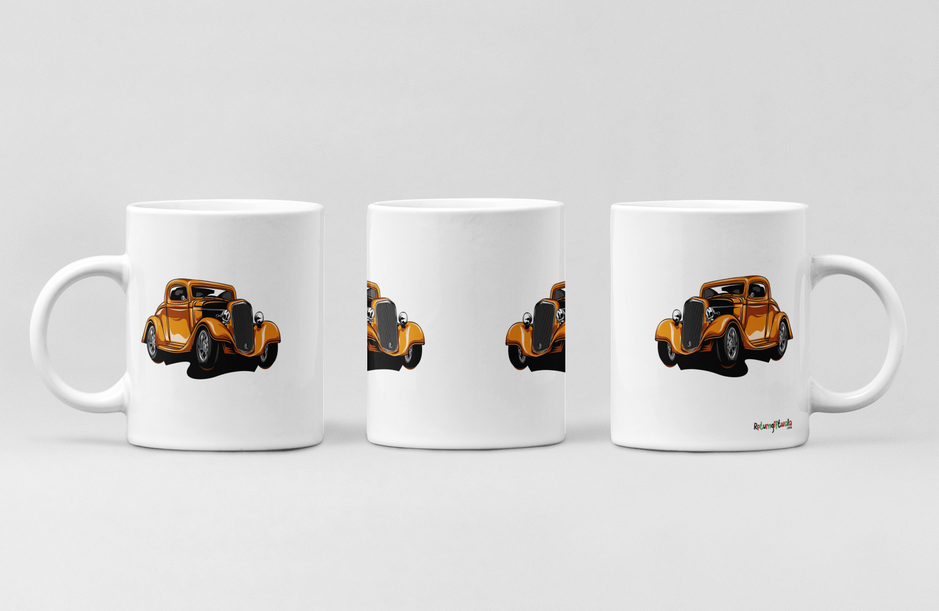 Old Brown Car printed Coffee Mug