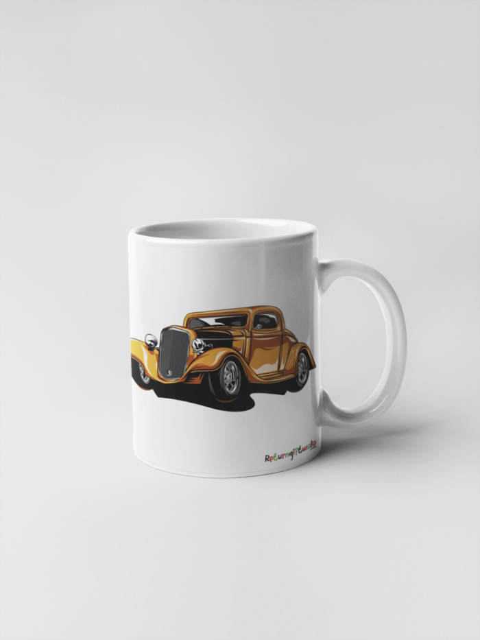 Old brown Car printed Coffee Mug