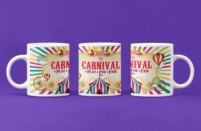 Play Fun Fair Carnival printed coffee mug