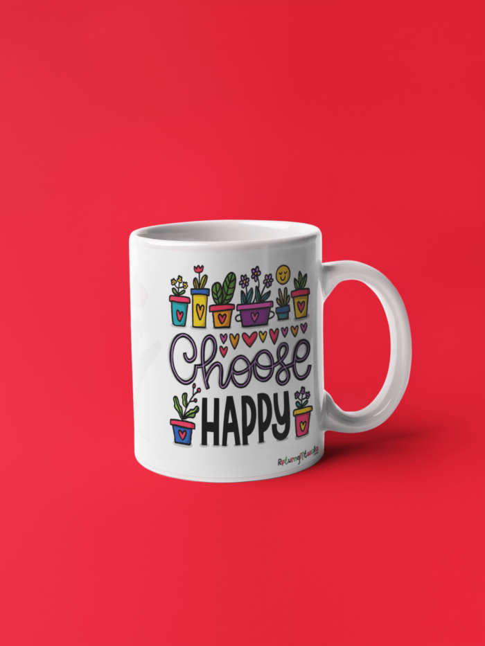 Happy printed Coffee mug
