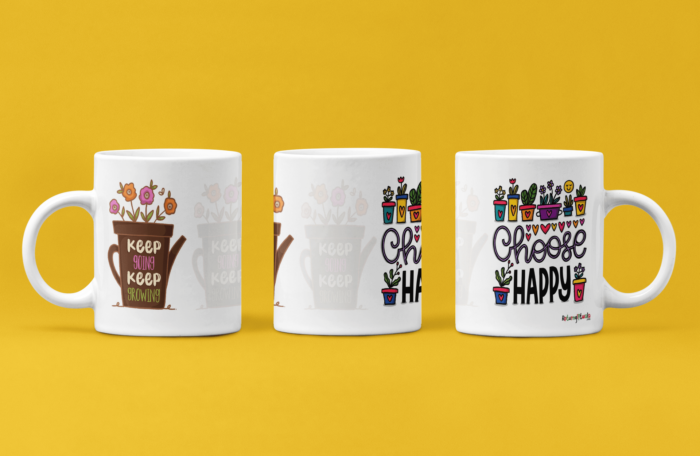 Happy printed Coffee mug