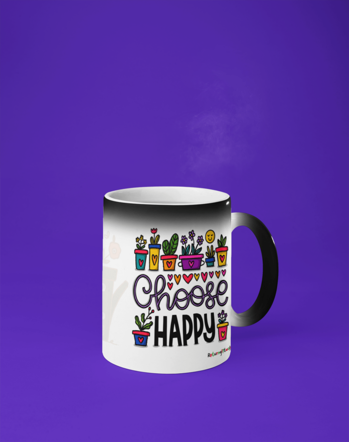 choose happy printed coffee mug