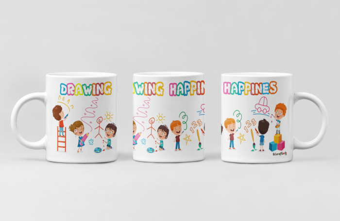 Drawing Happiness theme Coffee Mug