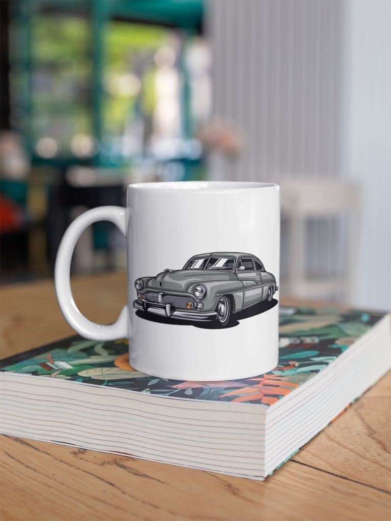 Historic Grey Car printed Coffee Mug