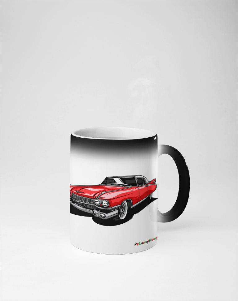 Long Red Car printed Coffee Mug