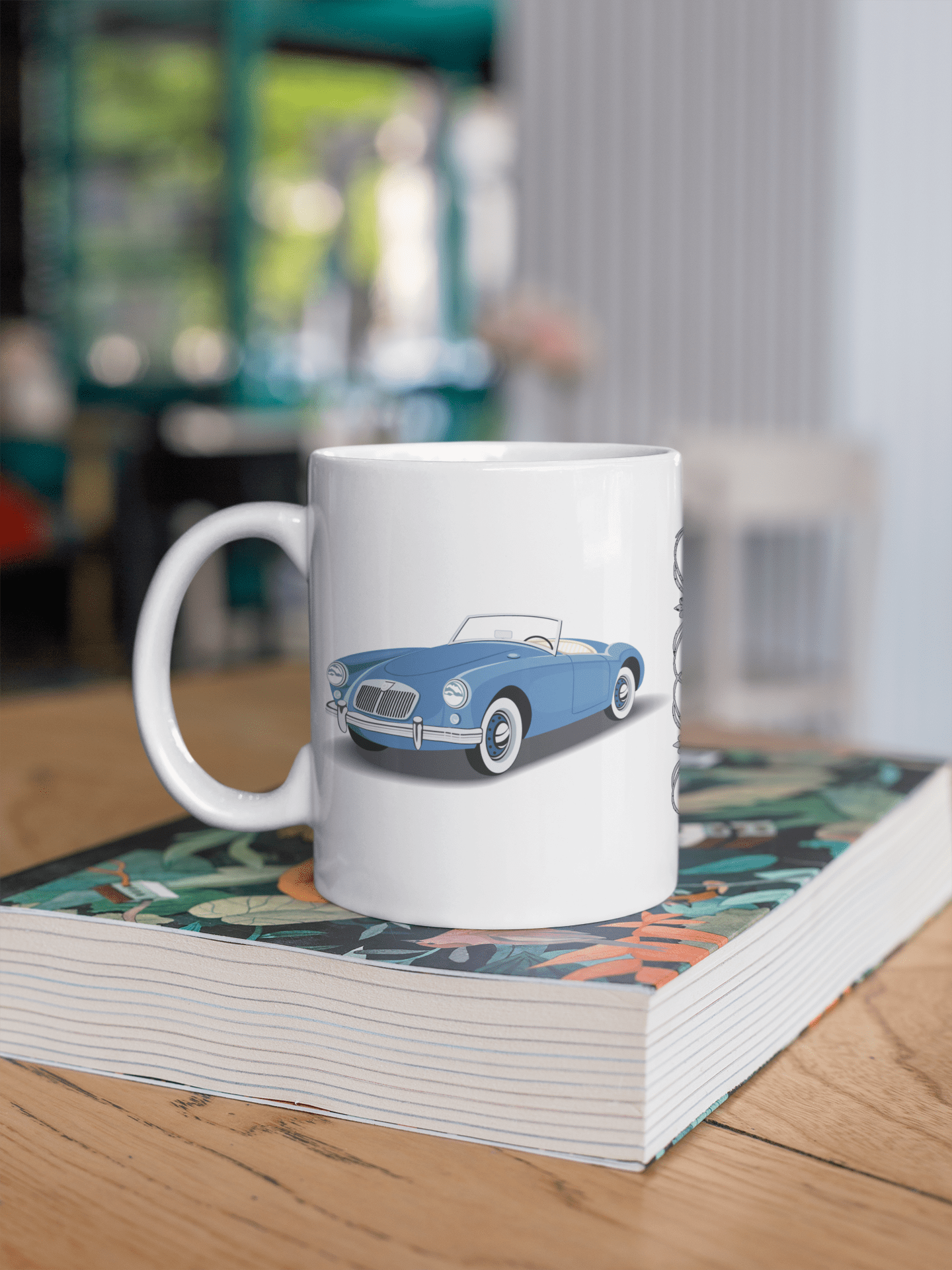 Old Open Vintage Car printed coffee mug