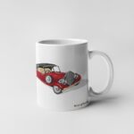 Old Red Car printed Coffee Mug