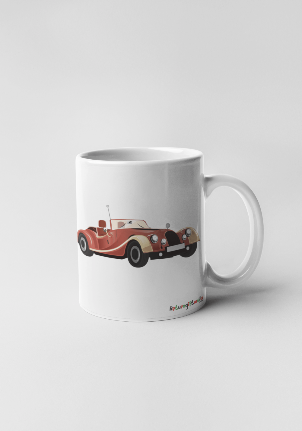 Open Vintage car printed coffee mug