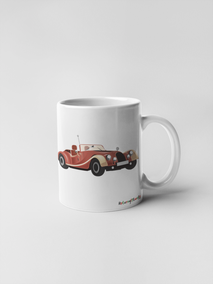 Open Vintage car printed coffee mug