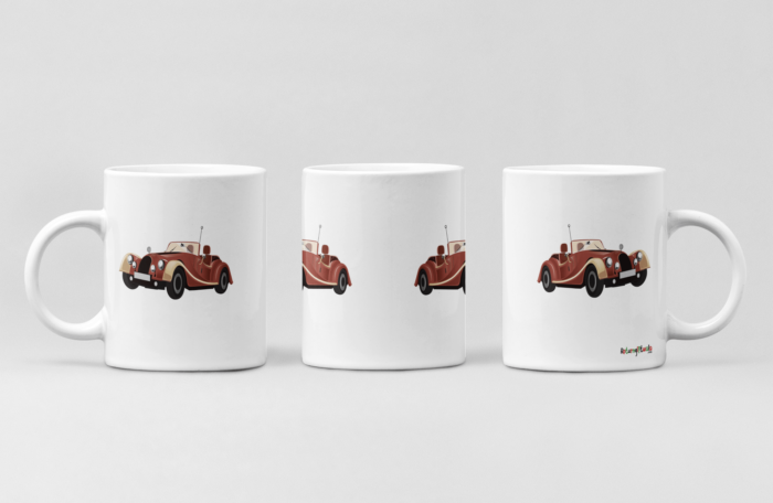 Open Vintage car printed coffee mug