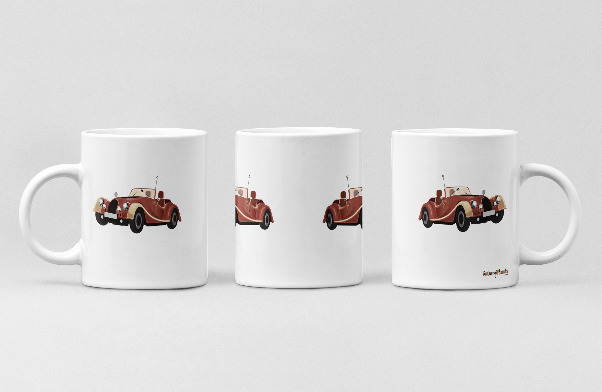Open Vintage car printed coffee mug