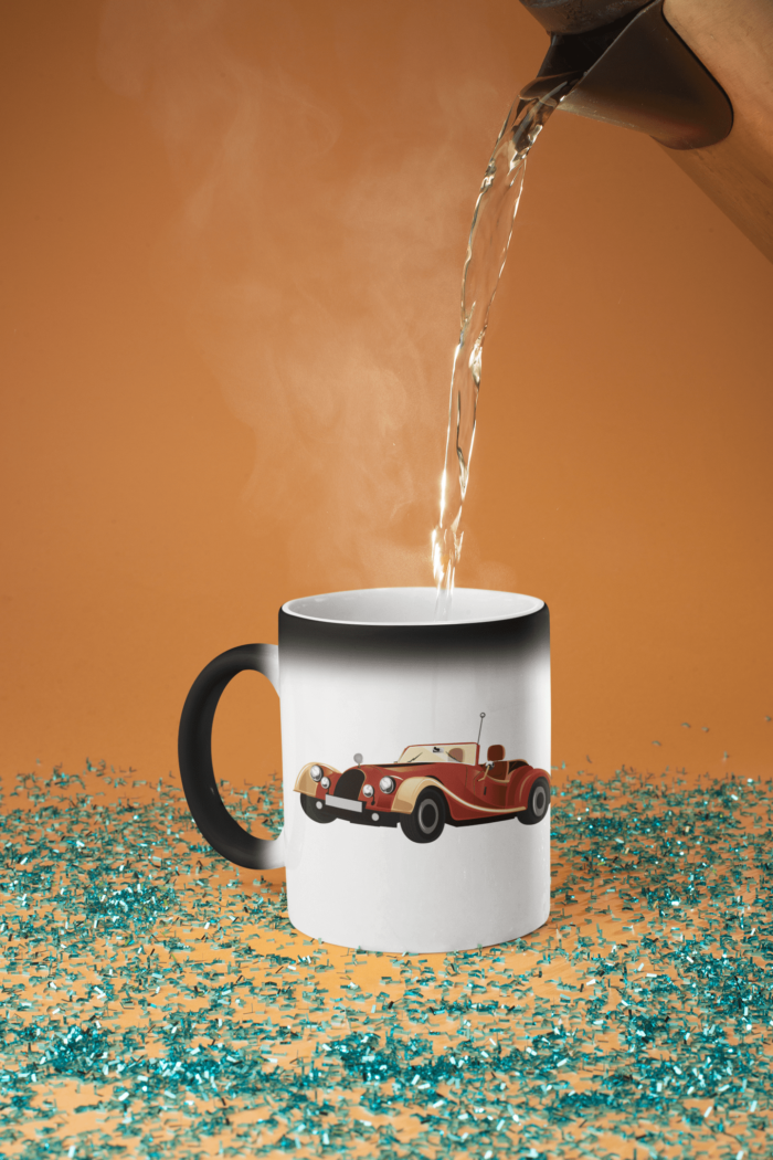 Open Vintage car printed coffee mug