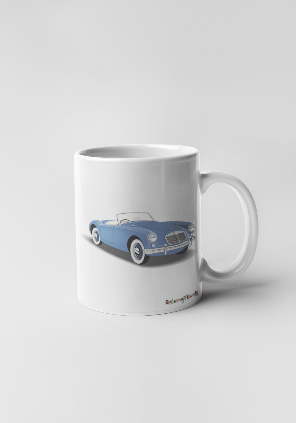 Open Blue Car printed Coffee Mug