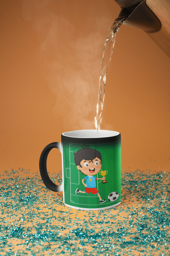 Playing Boy with Trophy printed Coffee Mug