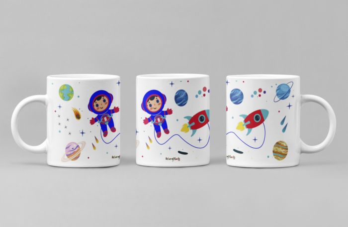 Space and Planets printed coffee mug