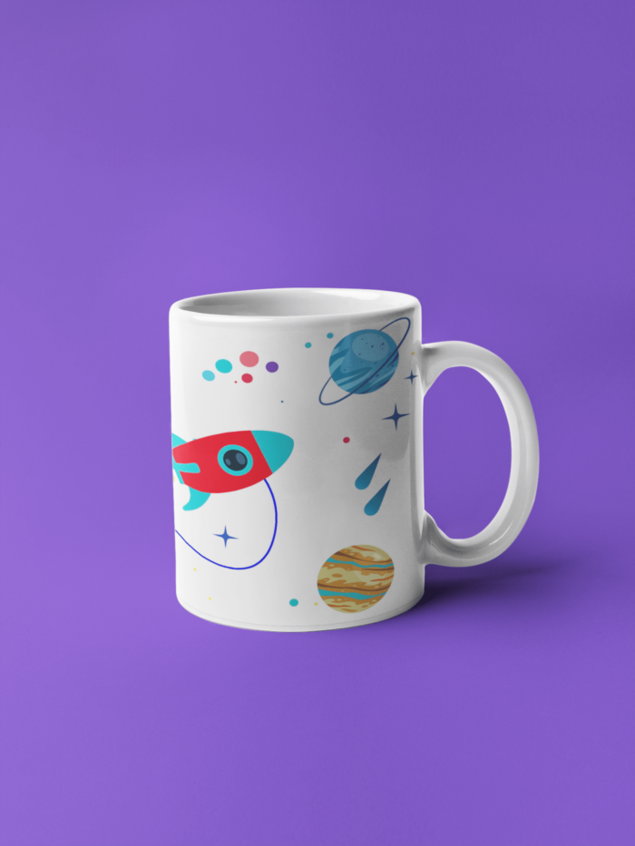 Space and Planets theme coffee mug