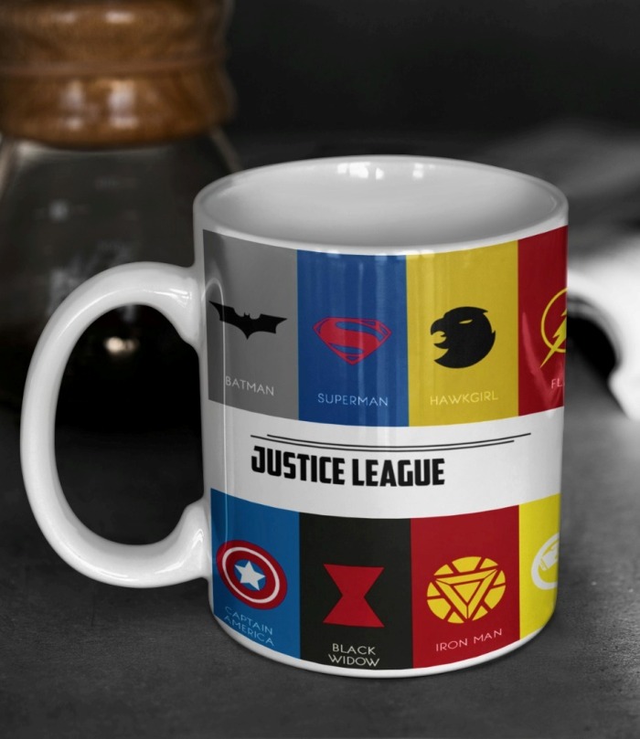 Justice league Theme mug for return gifts