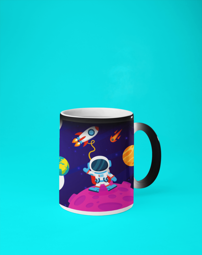 astronaut theme coffee mug