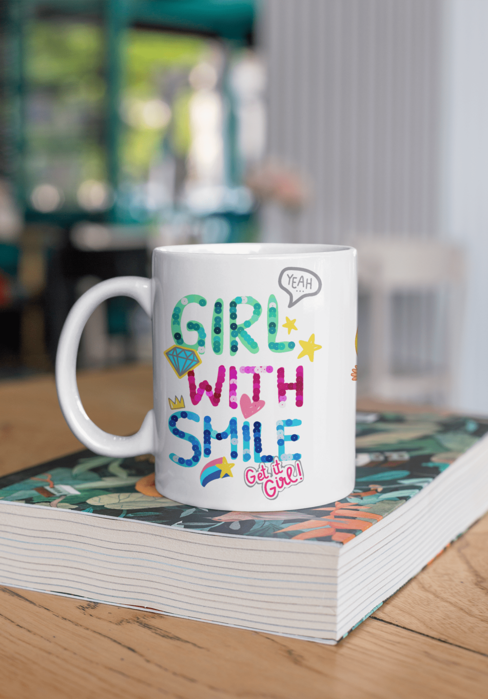 Cute Smiling Girl printed Coffee Mug