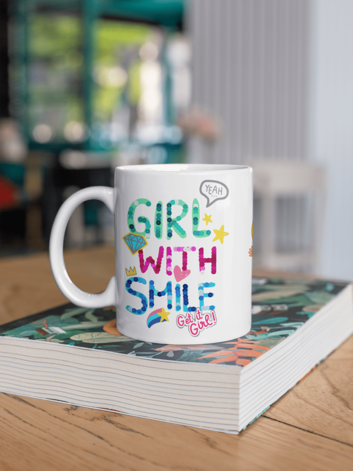 Cute Smiling Girl printed Coffee Mug