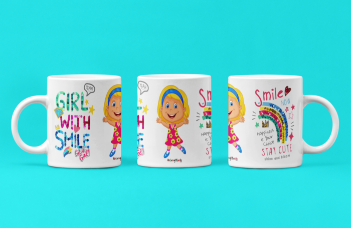 Cute Smiling Girl printed Coffee Mug