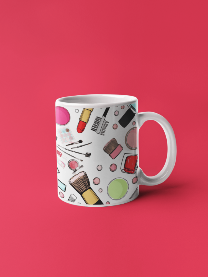 makeup themed coffee mug