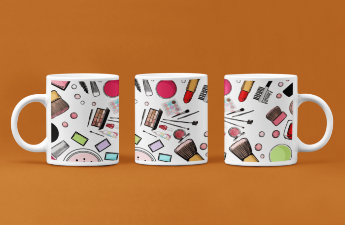 makeup themed coffee mug