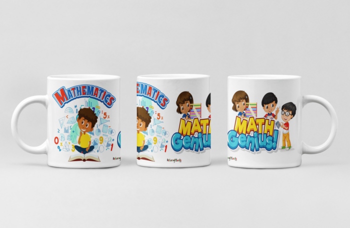 Maths shapes theme coffee mug
