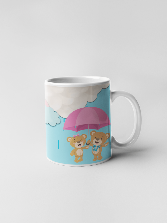 Teddy in Rain theme Coffee Mug