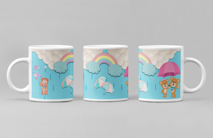 Teddy in Rain theme Coffee Mug