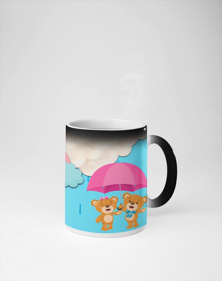 Teddy in Rain theme Coffee mug