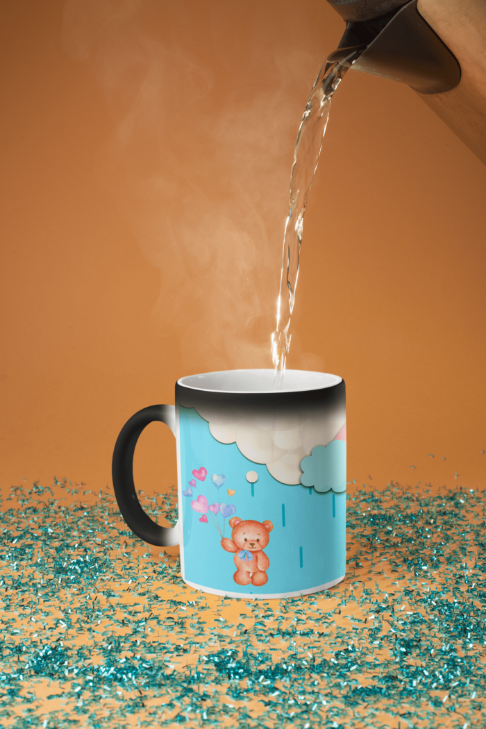 Teddy in Rain theme Coffee Mug