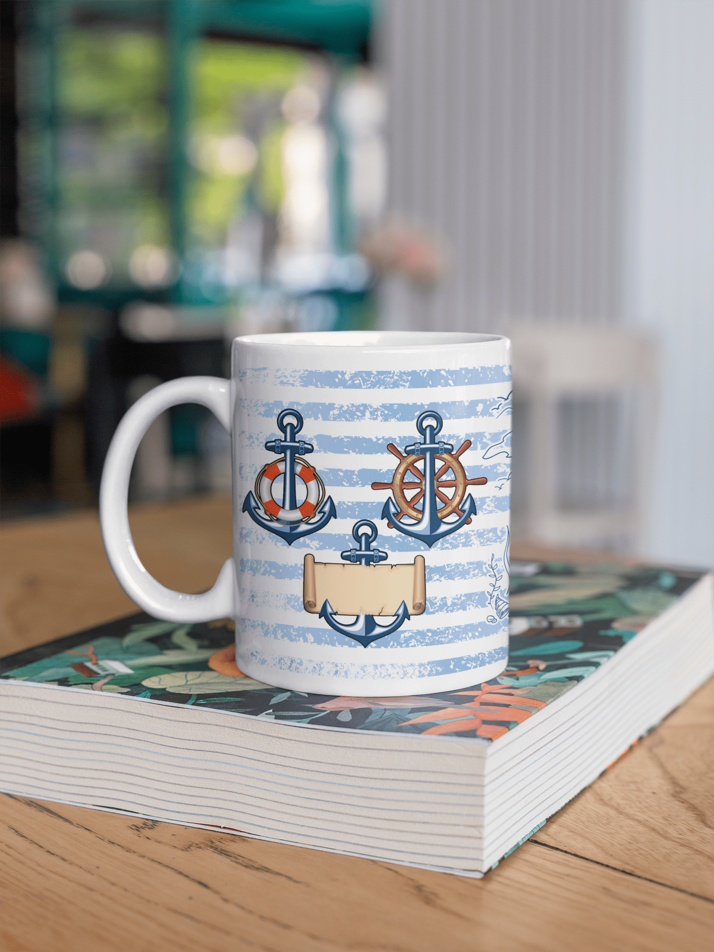 Ship Anchors printed Coffee Mug