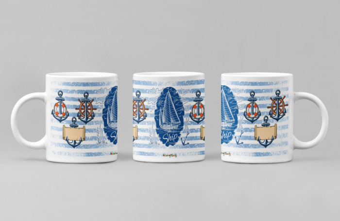 Ship Anchors printed Coffee Mug