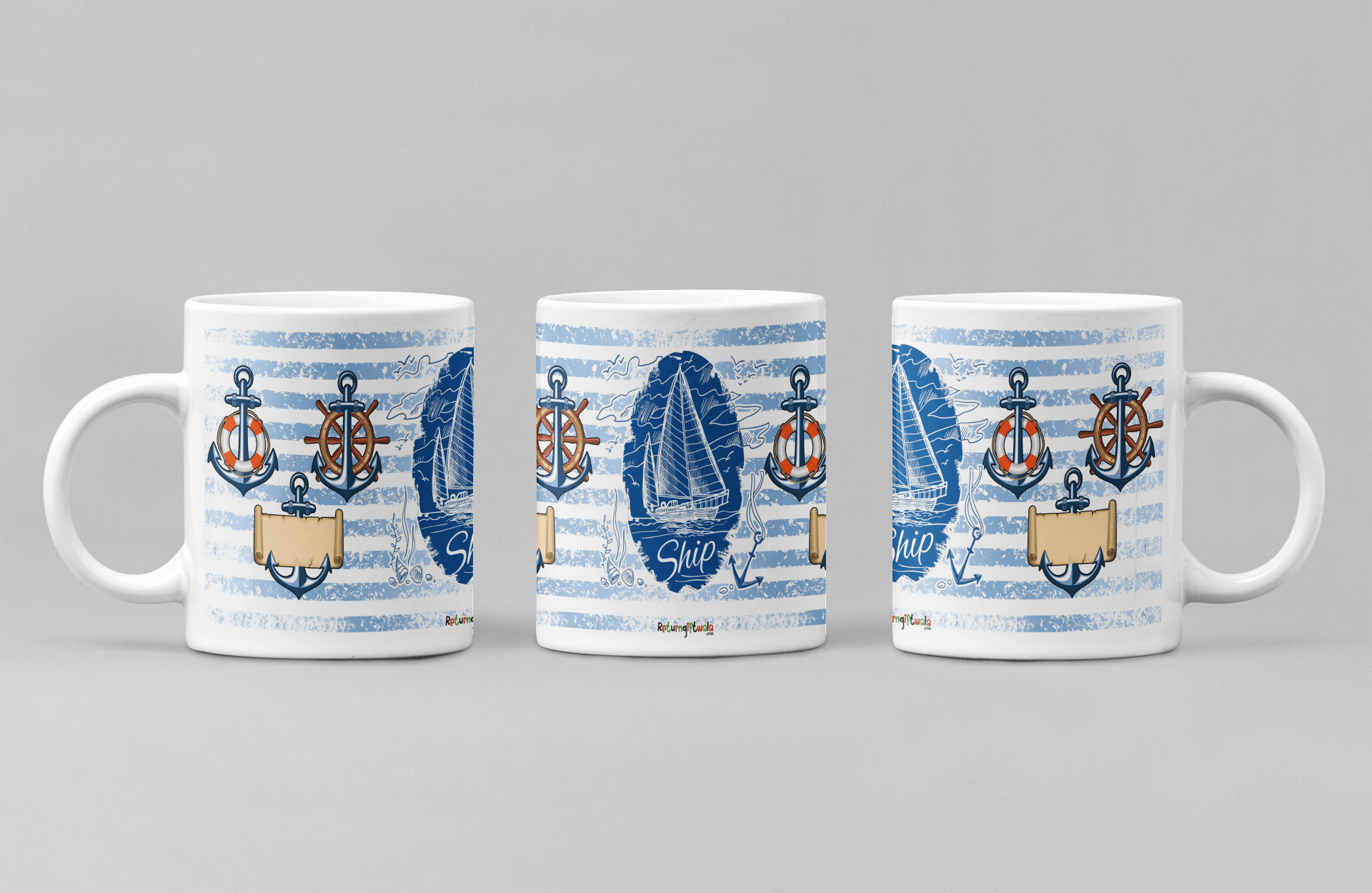 Ship Anchors printed Coffee Mug