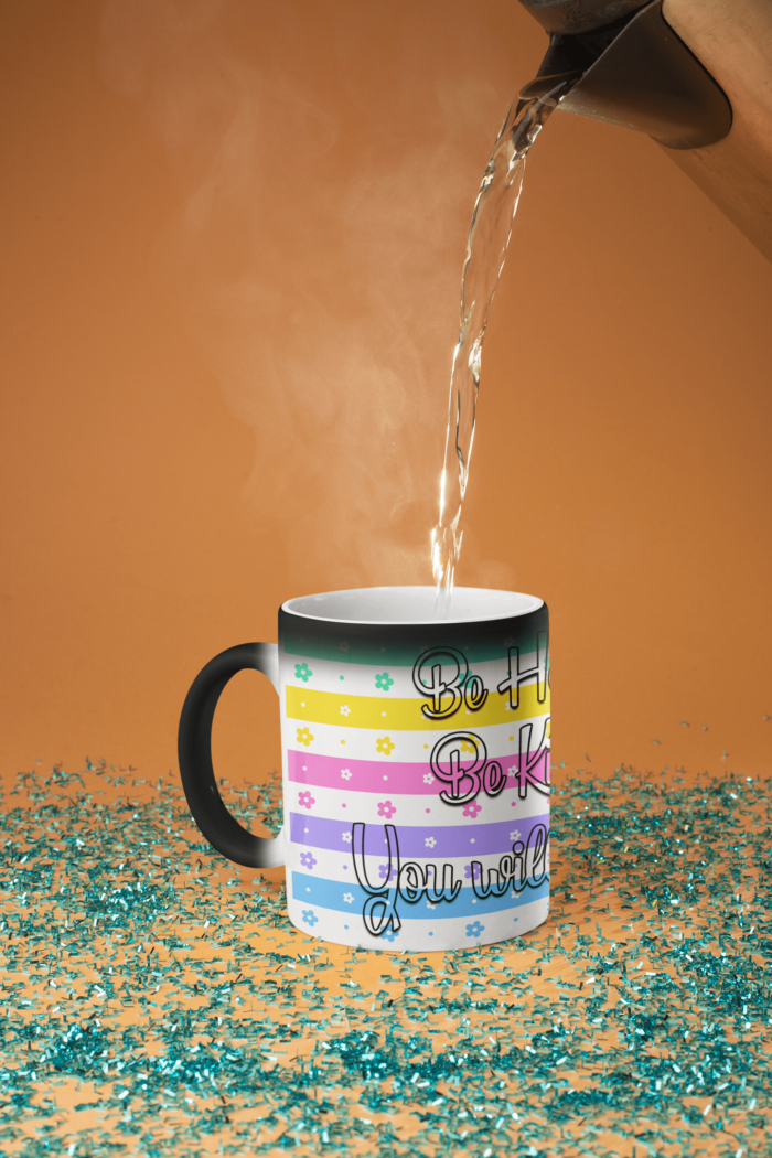 be happy printed mug