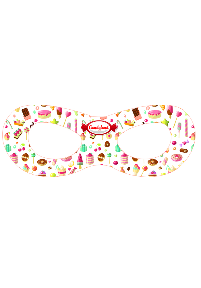 Candy Land theme eye mask for birthday parties