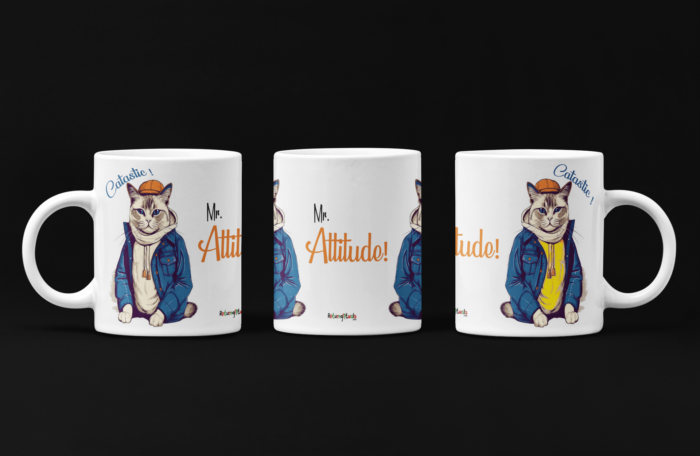 Catastic Cat printed coffee mug