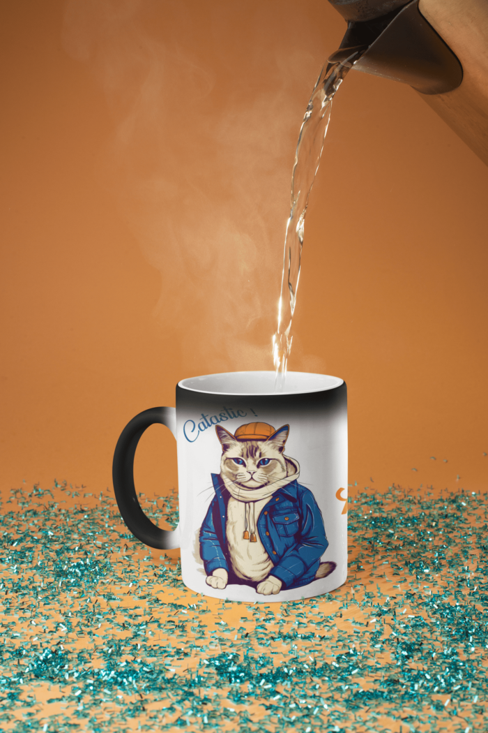 catastic cat printed coffee mug