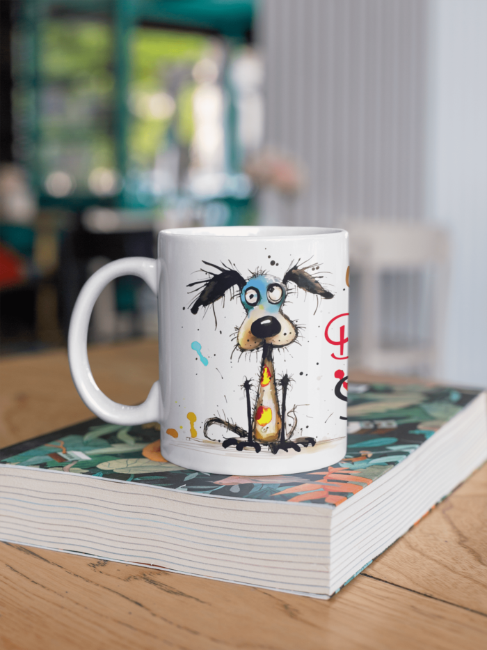 Dog in a Shock printed Coffee Mug