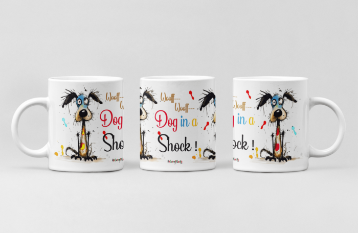Dog in a Shock printed Coffee Mug