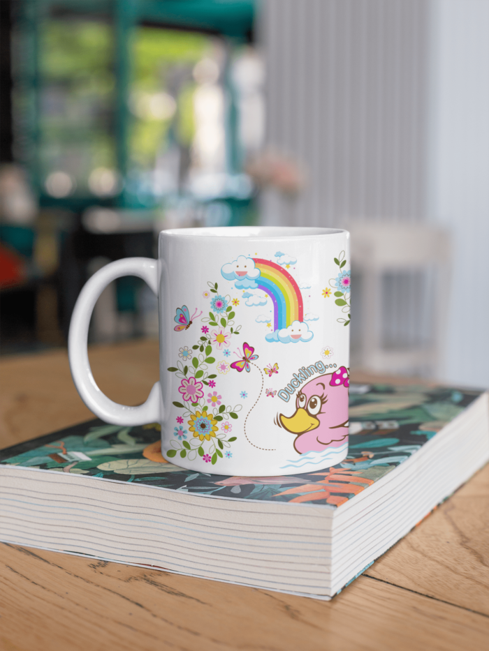 Duck and Rainbow theme Coffee Mug