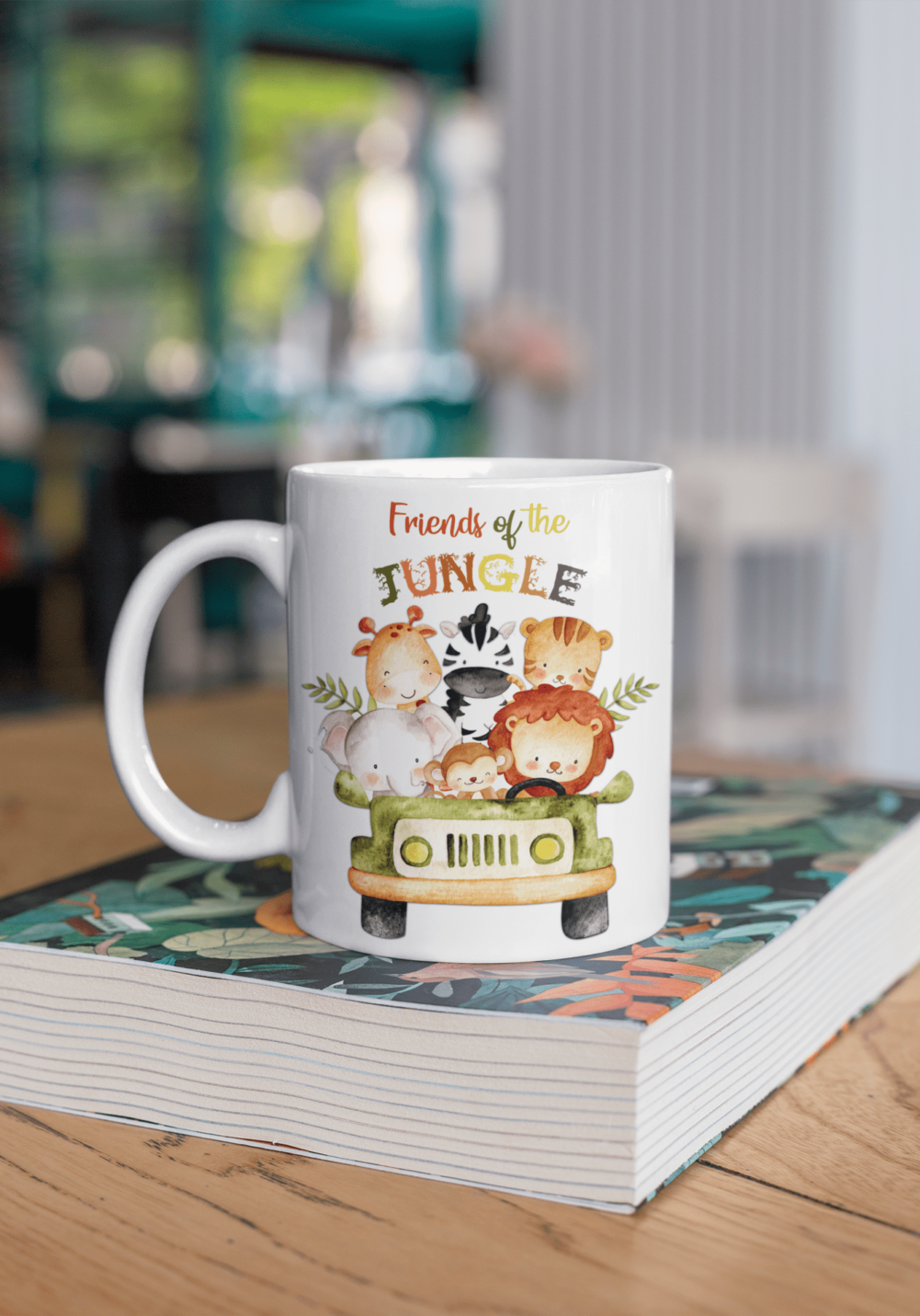 Friends of the Jungle theme coffee mug