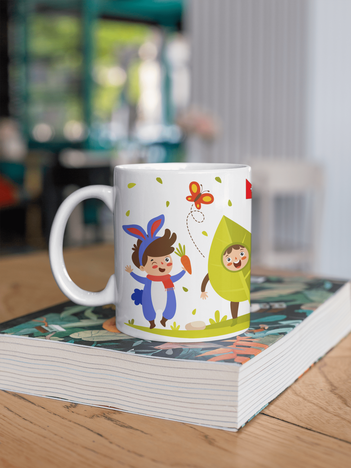 kid's love for nature themed coffee mug